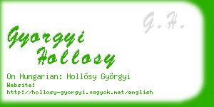 gyorgyi hollosy business card
